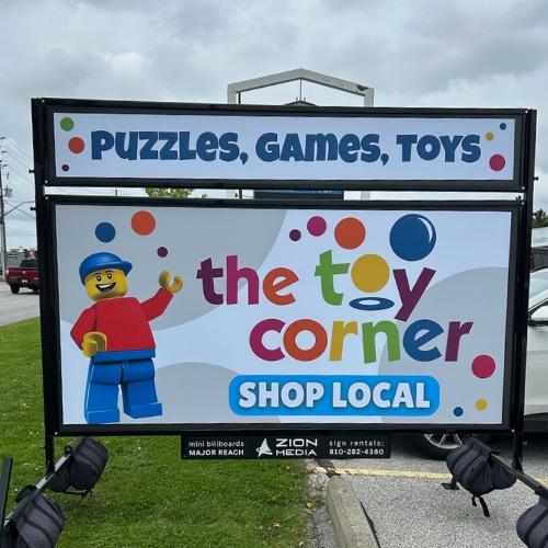 Billboard for toy store in Sarnia