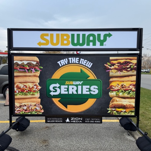 Billboard for deli shop in Corunna